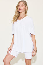 Charger l'image dans la galerie, Basic Bae Full Size V-Neck Drop Shoulder T-Shirt and Shorts Set