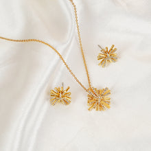 Charger l'image dans la galerie, Starburst Gold-Plated Earrings and Necklace Set