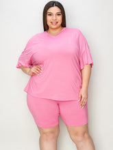 Charger l'image dans la galerie, Basic Bae Full Size V-Neck Drop Shoulder T-Shirt and Shorts Set