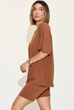 Charger l'image dans la galerie, Basic Bae Full Size V-Neck Drop Shoulder T-Shirt and Shorts Set