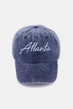 Charger l'image dans la galerie, Zenana Washed ATLANTA Embroidered Baseball Cap