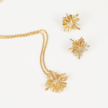 Charger l'image dans la galerie, Starburst Gold-Plated Earrings and Necklace Set