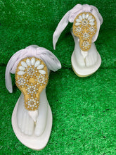 Charger l'image dans la galerie, Floral Rhinestones Sandals, Wedding Sandals,