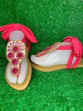 Charger l'image dans la galerie, Floral Rhinestones Sandals, Wedding Sandals,