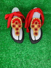 Charger l'image dans la galerie, Floral Rhinestones Sandals, Wedding Sandals,