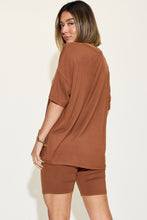 Charger l'image dans la galerie, Basic Bae Full Size V-Neck Drop Shoulder T-Shirt and Shorts Set