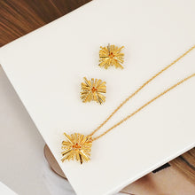 Charger l'image dans la galerie, Starburst Gold-Plated Earrings and Necklace Set