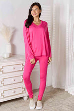 Charger l'image dans la galerie, Basic Bae Full Size V-Neck Soft Rayon Long Sleeve Top and Pants Lounge Set
