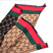 Charger l'image dans la galerie, CC Letter Print Winter Cashmere Reversible Side Unisex Scarf