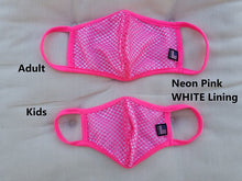 Charger l'image dans la galerie, Cooling Mesh Masks for Kids and Adults, Washable, black face mask, Breathable, Reusable face mask 1 or 2 Layers Face Covering,Made in USA