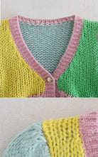 Charger l'image dans la galerie, Color Block Crop Knit Sweater