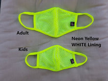 Charger l'image dans la galerie, Cooling Mesh Masks for Kids and Adults, Washable, black face mask, Breathable, Reusable face mask 1 or 2 Layers Face Covering,Made in USA