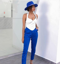 Cargar imagen en el visor de la galería, Unisex Fedora Hat with Wide Brim Wool (Royal Blue)