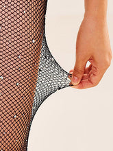 Charger l'image dans la galerie, Rhinestone Fishnet Tights