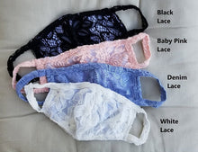 Charger l'image dans la galerie, Cooling Lace Masks , Washable, Breathable, Reusable Single or Double Layers Face Covering, Made in USA