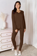 Charger l'image dans la galerie, Basic Bae Full Size V-Neck Soft Rayon Long Sleeve Top and Pants Lounge Set
