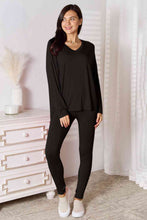Charger l'image dans la galerie, Basic Bae Full Size V-Neck Soft Rayon Long Sleeve Top and Pants Lounge Set