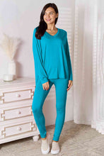 Charger l'image dans la galerie, Basic Bae Full Size V-Neck Soft Rayon Long Sleeve Top and Pants Lounge Set
