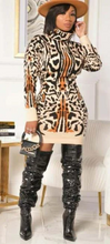 Charger l'image dans la galerie, Sexy Popular Element Leopard Print Sweater Dress