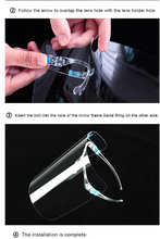 Charger l'image dans la galerie, Face shield, protective shield, clear, Reusable, Anti Fog Face Shield Mask, Safety Shield with Glasses