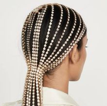 Load image into Gallery viewer, Luxury Stonefans Long Tassel Rhinestone Head Chain