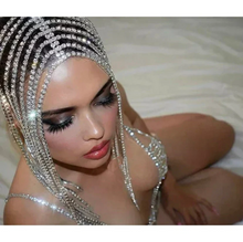 Load image into Gallery viewer, Luxury Stonefans Long Tassel Rhinestone Head Chain