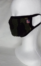 Charger l'image dans la galerie, Cooling Mesh Masks for Kids and Adults, Washable, black face mask, Breathable, Reusable face mask 1 or 2 Layers Face Covering,Made in USA