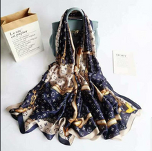 Charger l'image dans la galerie, Satin Silk Scarf Women Fashion Shawl, Women head Hijab, Head Wrap