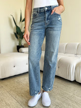 Load image into Gallery viewer, Judy Blue Full Size High Waist Distressed Straight Jeans