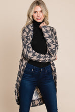 Charger l&#39;image dans la galerie, BOMBOM Houndstooth Open Front Cocoon Knit Cardigan