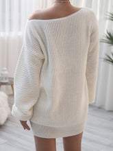 Cargar imagen en el visor de la galería, Cozy Oversized Knitted Sweater Dress, Boho Knitted Sweater Dress