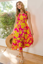 Load image into Gallery viewer, ODDI Full Size Floral Smocked Ruffled Midi Dress