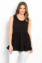 Cargar imagen en el visor de la galería, Be Stage Ruffled Sleeveless Babydoll Top