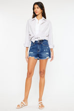 Cargar imagen en el visor de la galería, Kancan High Rise Frayed Hem Denim Shorts