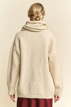 Charger l&#39;image dans la galerie, Davi &amp; Dani V-Neck Dropped Shoulder Sweater with Scarf