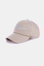 Charger l&#39;image dans la galerie, Zenana Washed ATLANTA Embroidered Baseball Cap