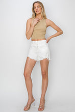 Cargar imagen en el visor de la galería, RISEN Button Fly Frayed Hem Denim Shorts