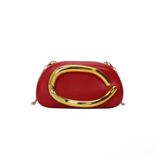 Load image into Gallery viewer, Women PU Leather Metal Handle Handbag &amp; Removable Strap Crossbody Shoulder Bag Hand-held Shoulder Clutch Bag