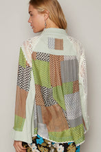 Cargar imagen en el visor de la galería, POL Color Block Crochet Long Sleeve Shirt