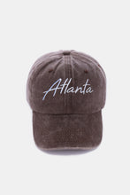 Charger l&#39;image dans la galerie, Zenana Washed ATLANTA Embroidered Baseball Cap