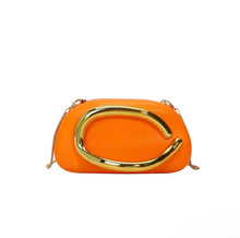 Load image into Gallery viewer, Women PU Leather Metal Handle Handbag &amp; Removable Strap Crossbody Shoulder Bag Hand-held Shoulder Clutch Bag