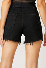 Load image into Gallery viewer, RISEN Frayed Hem Denim Shorts with Fringe Detail Pockets