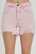 Load image into Gallery viewer, RISEN High Rise Distressed Denim Shorts