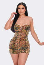 Charger l&#39;image dans la galerie, Multi Sequins Tube Top Romper