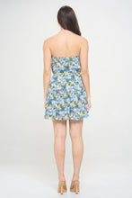 Charger l&#39;image dans la galerie, Berry Flower Ruffle Tube Top Mini Dress