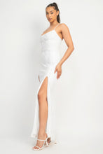 Load image into Gallery viewer, Sequin Back-crisscross Tie Slit Dress
