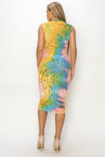 Cargar imagen en el visor de la galería, Velvet Burn Out Pattern Sexy Midi Dress