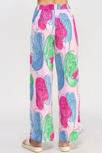 Cargar imagen en el visor de la galería, Printed Wide Leg Pant With Elastic Back