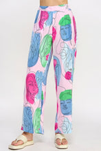 Cargar imagen en el visor de la galería, Printed Wide Leg Pant With Elastic Back