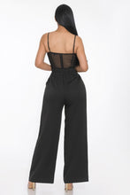 Load image into Gallery viewer, Mesh Insert Cup Wide Leg Jumpsuit